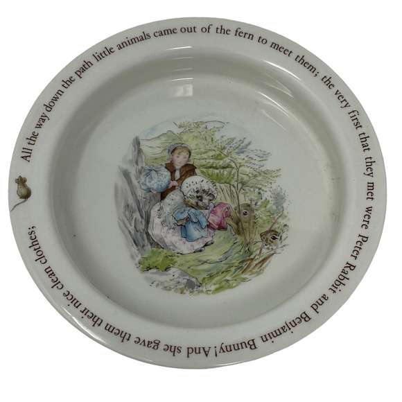 Peter Rabbit Wedgwood Mrs. Tiggy Winkle Childs Ceramic Plate And Bowl Set 6.5 In - Picture 4 of 9